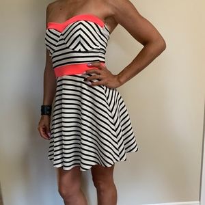 Strapless Mini Skater Dress